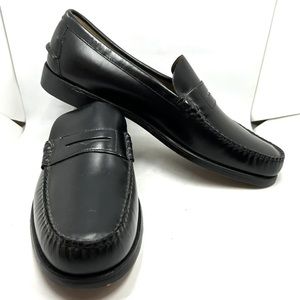 Sebago Classic Dan Mens Black Leather Loafers & Slip Ons Penny Shoes 15